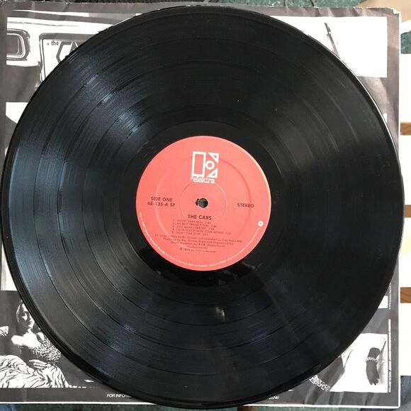 THE CARS RECORD "THE CARS" 1978 ELEKTRA (6E-135) WITH LYRIC INNERSLEEVE SHRINK - Picture 7 of 8